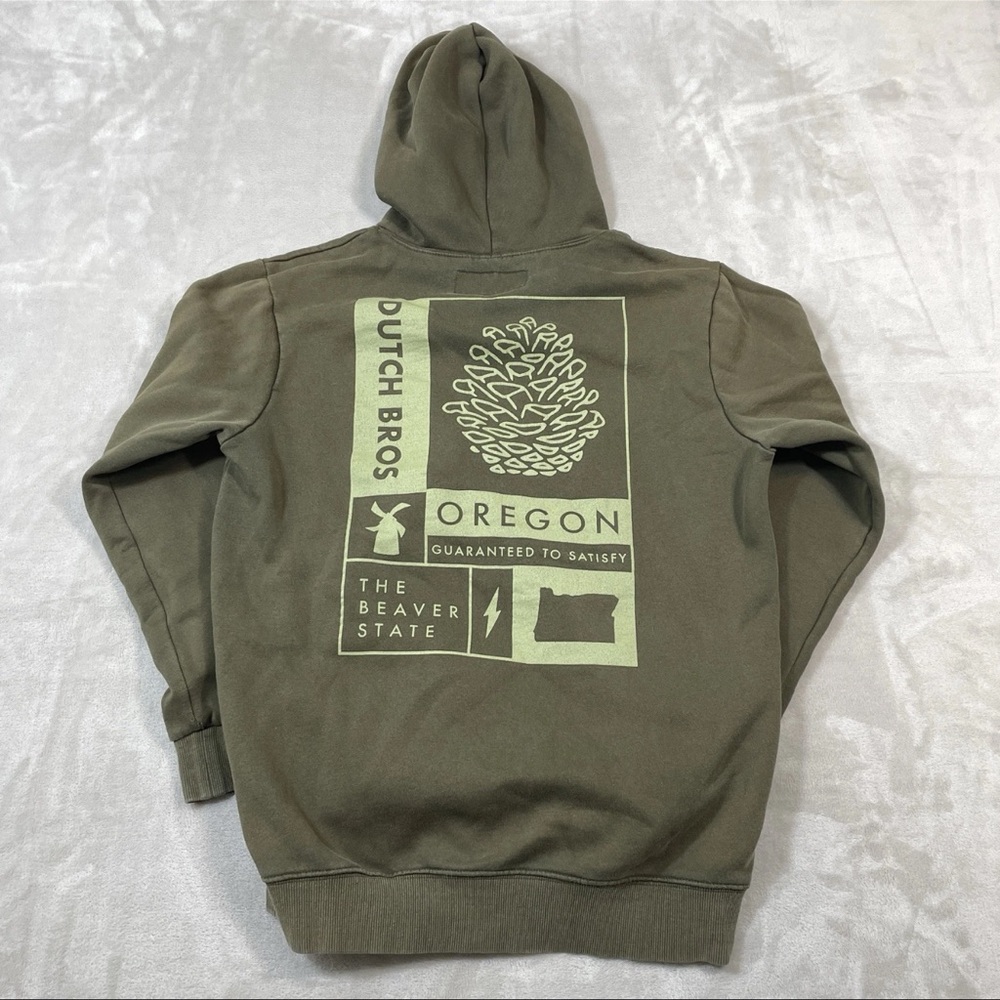 Dutch Bros Women’s SMALL Brown Oregon Hoodie RARE “The Beaver State” DB … - Picture 9 of 14